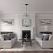 Ekena Millwork Hamilton Ceiling Medallion (Fits Canopies up to 3 3/4"), Hnd-Painted Steel Gray, 17 3/8"OD x 1 3/4"P CM17HASGS - alternate 4